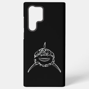 Black and White Tribal Great White Shark Samsung Galaxy Case