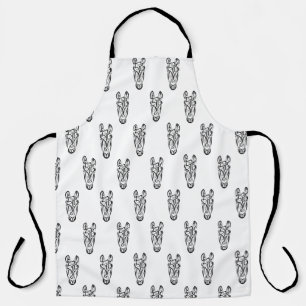 Black and White Tribal Horse Apron