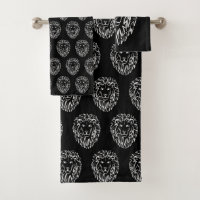 Black and White Tribal Lion
