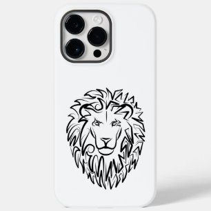 Black and White Tribal Lion Case-Mate iPhone 14 Pro Max Case