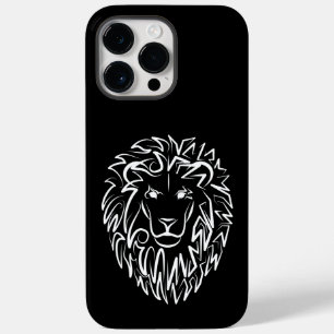 Black and White Tribal Lion Case-Mate iPhone 14 Pro Max Case
