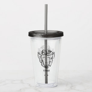 Black and White Tribal Monkey Acrylic Tumbler
