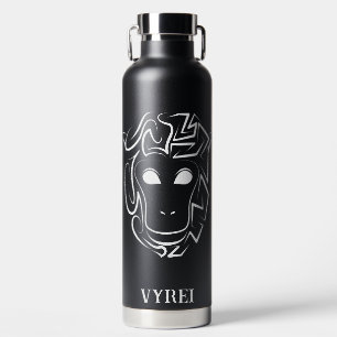 Black and White Tribal Monkey Water Bottle