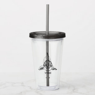 Black and White Tribal Orca Acrylic Tumbler