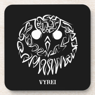 Black and White Tribal Orca Beverage Coaster