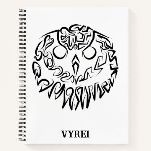 Black and White Tribal Owl Notebook