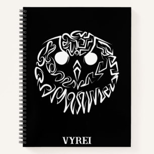 Black and White Tribal Owl Notebook