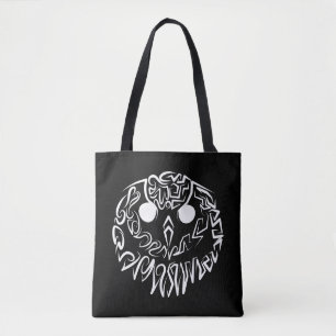 Black and White Tribal Owl Tote Bag