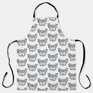 Black and White Tribal Pig Apron