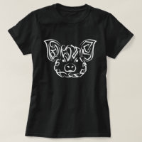 Black and White Tribal Pig