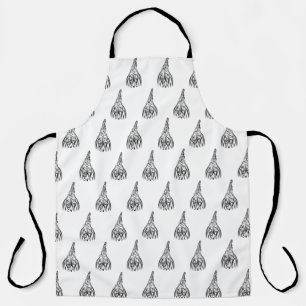 Black and White Tribal Rat Apron