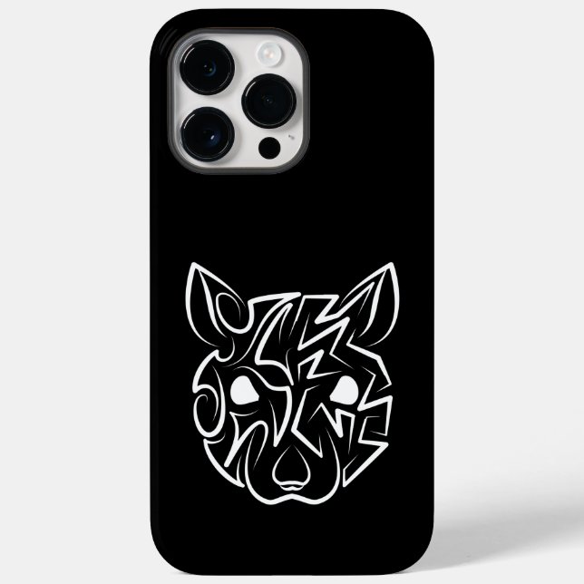 Black and White Tribal Rat Case-Mate iPhone Case (Back)