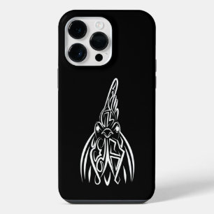 Black and White Tribal Rat iPhone 14 Pro Max Case