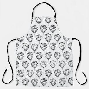 Black and White Tribal Rooster Apron