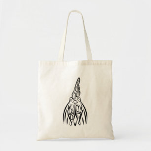Black and White Tribal Rooster Tote Bag