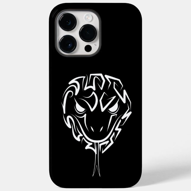 Black and White Tribal Snake Case-Mate iPhone Case (Back)