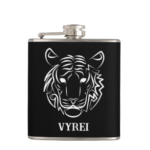 Black and White Tribal Snake Flask
