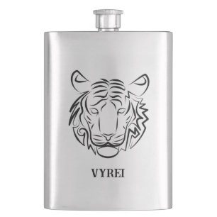Black and White Tribal Snake Flask