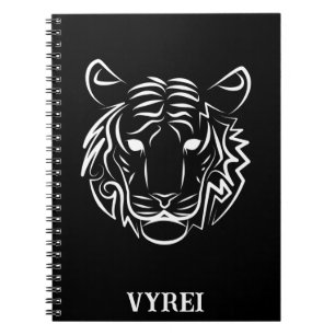 Black and White Tribal Snake Notebook