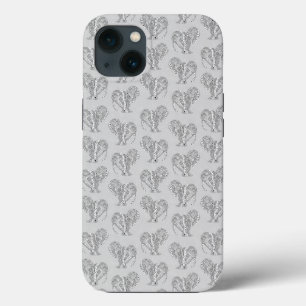 Black and White Tribal Tattoo Manatees iPhone 13 Case