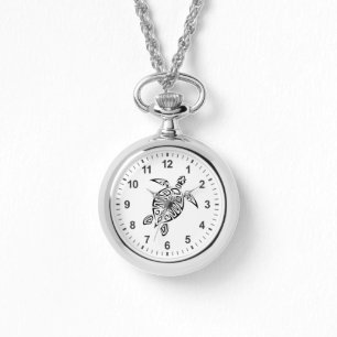 Black And White Tribal Turtle Watch