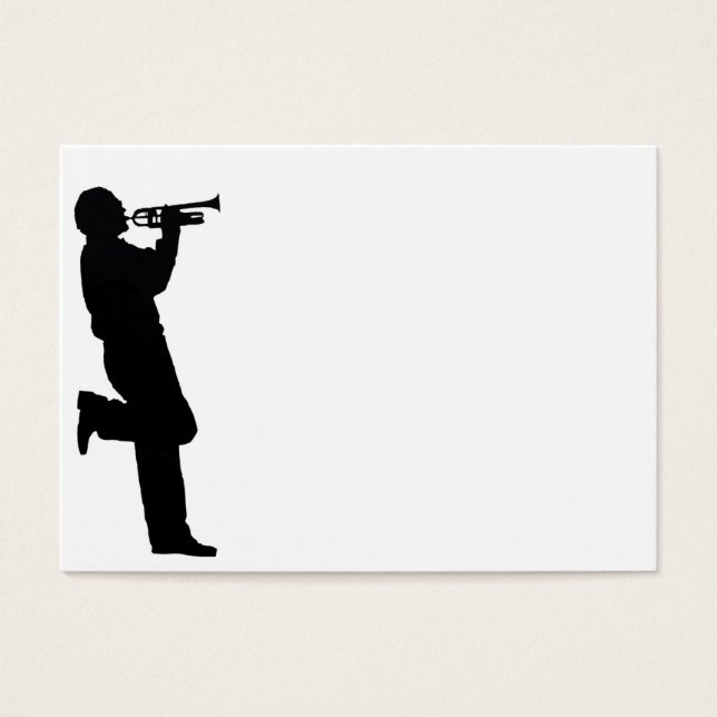 Black and White Trumpet Jazz Musician (Front)