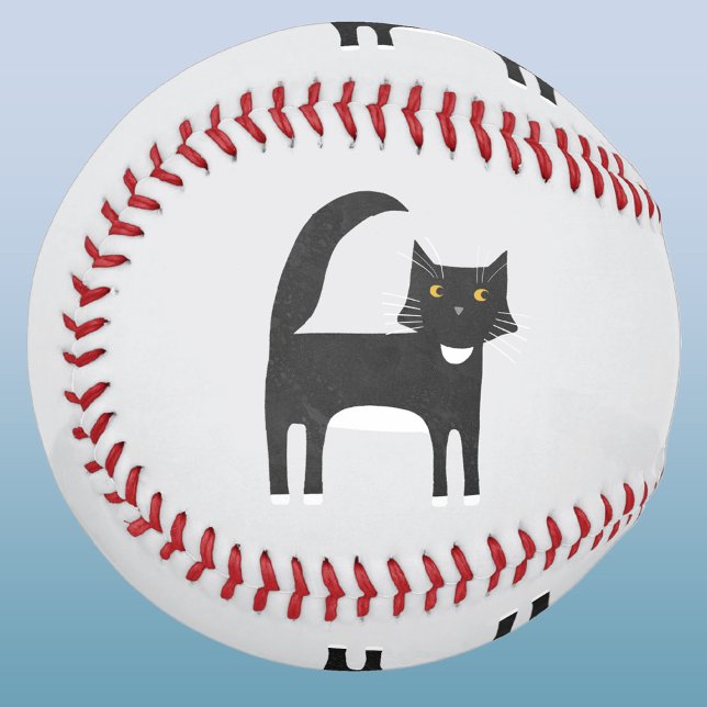 Black and White Tuxedo Cat Baseball (Fun black and white Tuxedo cat baseball for animal and pet lovers)