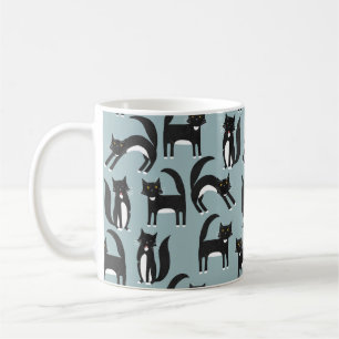 Black and White Tuxedo Cat Coffee Mug