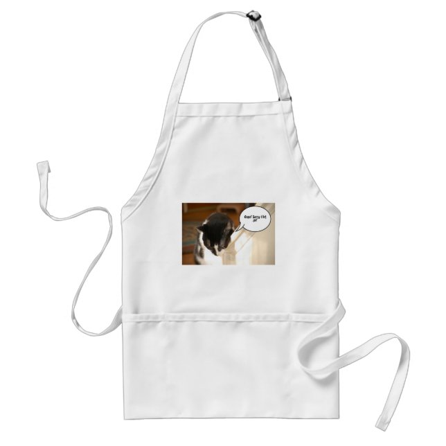 black and white tuxedo Cat Standard Apron (Front)