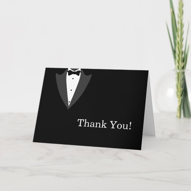 Black and White Tuxedo Thank You (Front)