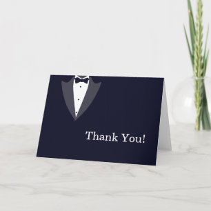 Black and White Tuxedo Thank You Card
