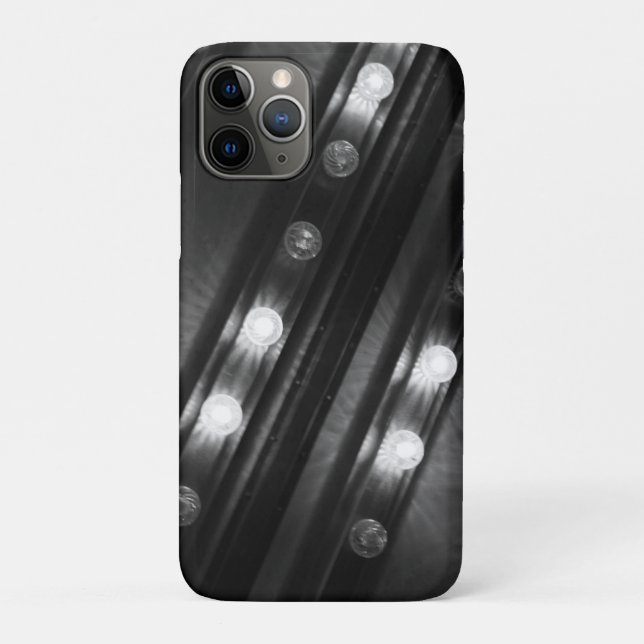 Black and White Twinkle Lights Case-Mate iPhone Case (Back)