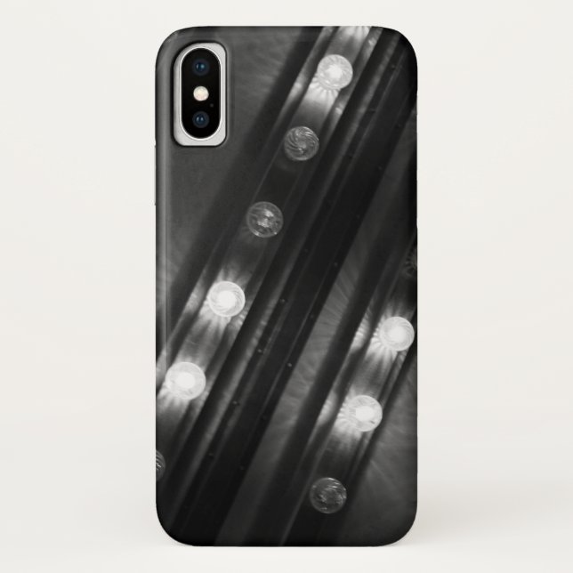 Black and White Twinkle Lights Case-Mate iPhone Case (Back)