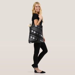 Black and White Twinkle Lights  Tote Bag