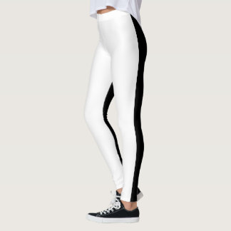 black and white two-colored leggings