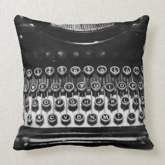 Black and White Typewriter Cushion