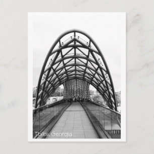 Black and white urban postcard - Bridge in Georgia