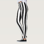 Black and White Vertical Stripes Decor on Leggings<br><div class="desc">These fashion stylish leggings in a Black and White Vertical Stripes decor for yourself or as a gift sure to make an impression in all occasions. Use the "Contact this Designer" link to contact us with your special design requests or for some assistance with any of your customisation project needs....</div>
