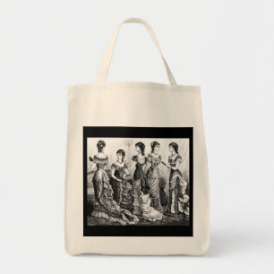 Black And White Victorian Fashions Tote Bag