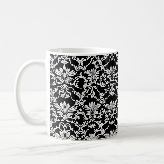 Black and White Victorian Goth #4 Coffee Mug (Left)