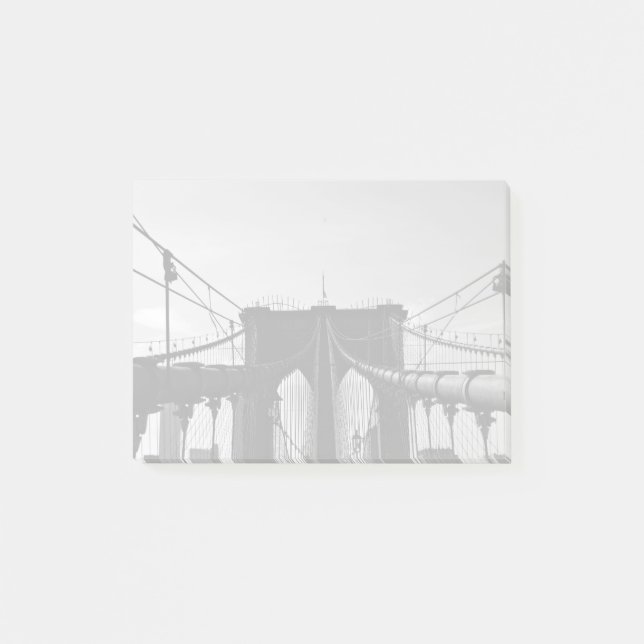 Black and white view of bridge post-it notes (Front)