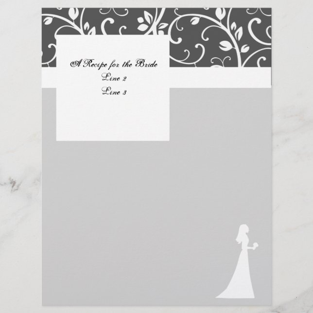 Black and White Vines Wedding Stationery (Front)