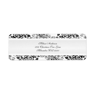 Black and White Vintage Damask