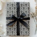 Black and White Vintage Damask Pattern Wrapping Paper<br><div class="desc">Black and White Vintage Damask Pattern Wrapping Paper. Perfect for putting that finishing touch on your gifts and it's great for birthdays,  Christmas,  anniversaries,  or weddings! Beautiful Trendy Modern Gift Wrapping Paper Design Patterns by Printable Pretty.</div>