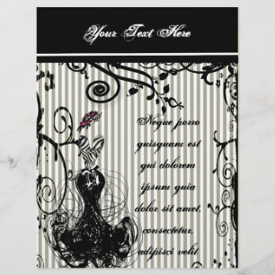 Black and White Vintage Dress and Hat Flyer