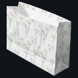 Black and White Vintage Floral Face Line Pattern 1 Large Gift Bag<br><div class="desc">Vintage floral face line pattern gift bag featuring elegant abstract female faces paired with delicate blooming flowers on a clean white background. Minimalist and feminine with a soft rustic aesthetic,  this timeless design is ideal for boho style lovers,  floral art enthusiasts,  beauty lovers,  and fans of modern vintage decor.</div>