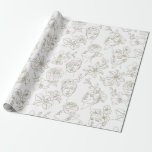 Black and White Vintage Floral Face Line Pattern 3 Wrapping Paper<br><div class="desc">Vintage floral face line pattern wrapping paper featuring elegant abstract female faces paired with delicate blooming flowers on a clean white background. Minimalist and feminine with a soft rustic aesthetic,  this timeless design is ideal for boho style lovers,  floral art enthusiasts,  beauty lovers,  and fans of modern vintage decor.</div>