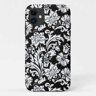 Black And White Vintage Flowers Design Case-Mate iPhone Case