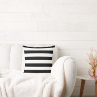 Black and White Vintage Large Stripes