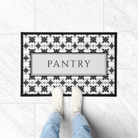 Black and White Vintage Tile Design Pantry